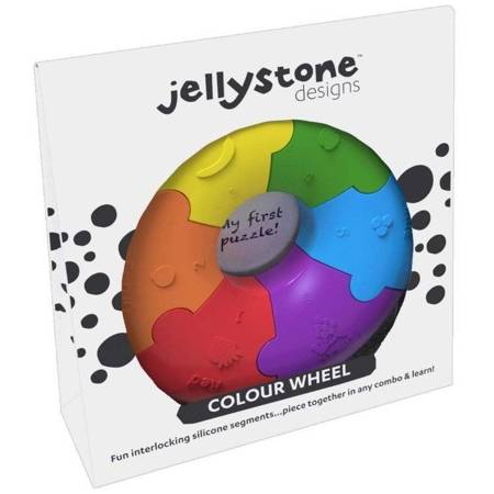 Pierwsze puzzle sensoryczne, tęczowe kółko, Jellystone Designs